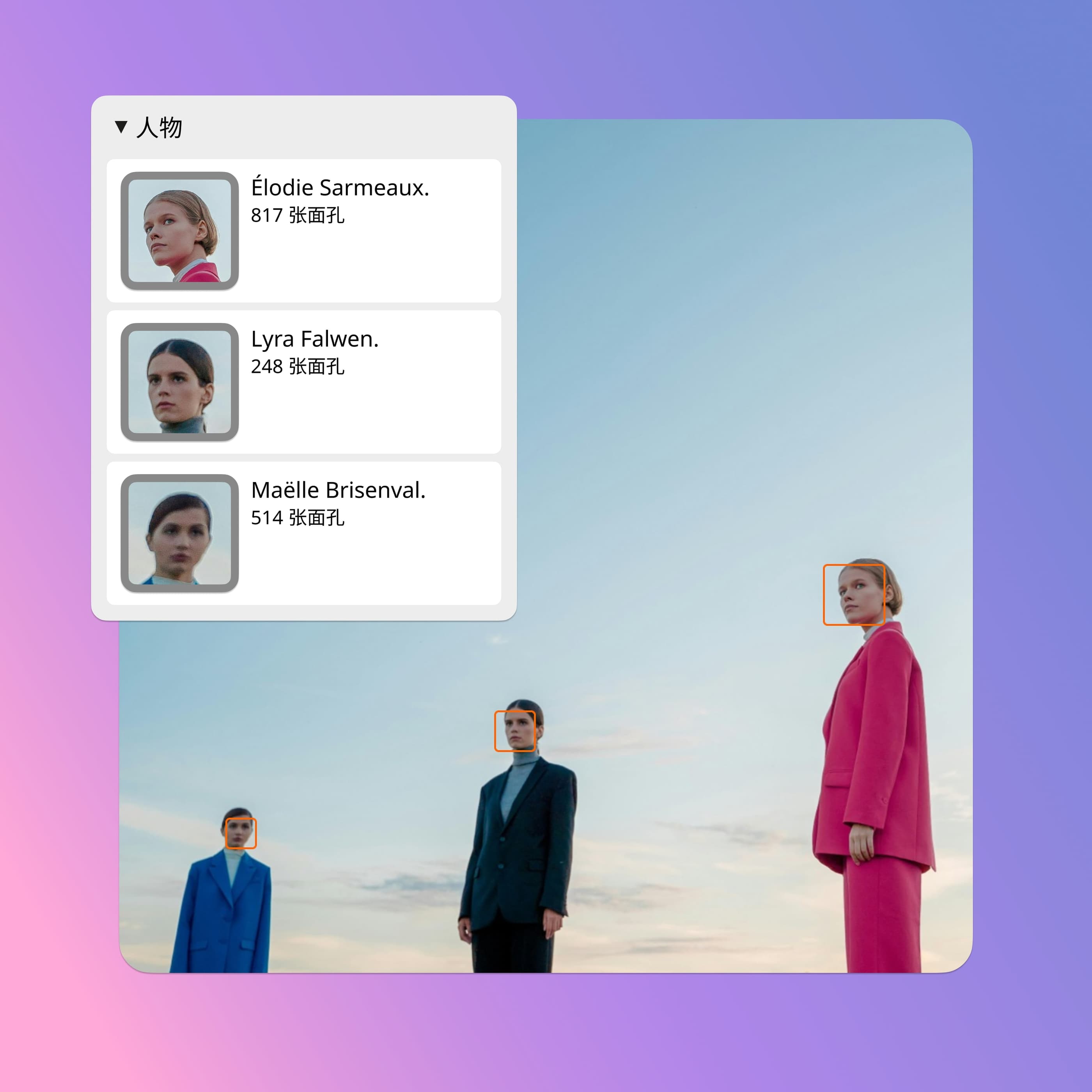 Ephoto Dam面部识别，数字资产管理和图像分类的高级功能。